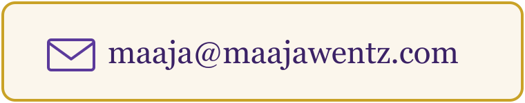 Maaja Wentz's email address, shown as an image